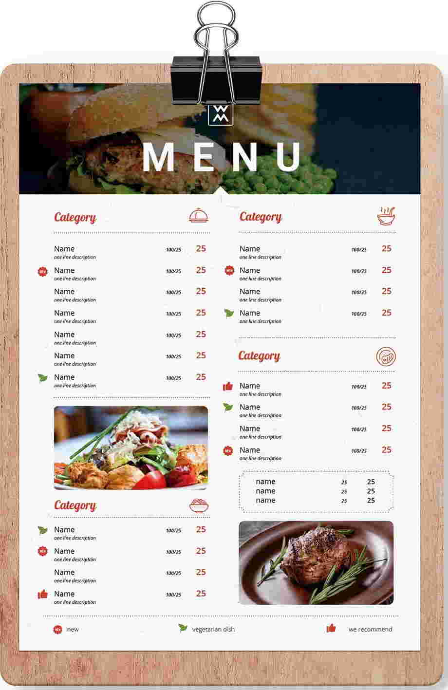 Online restaurant menu maker