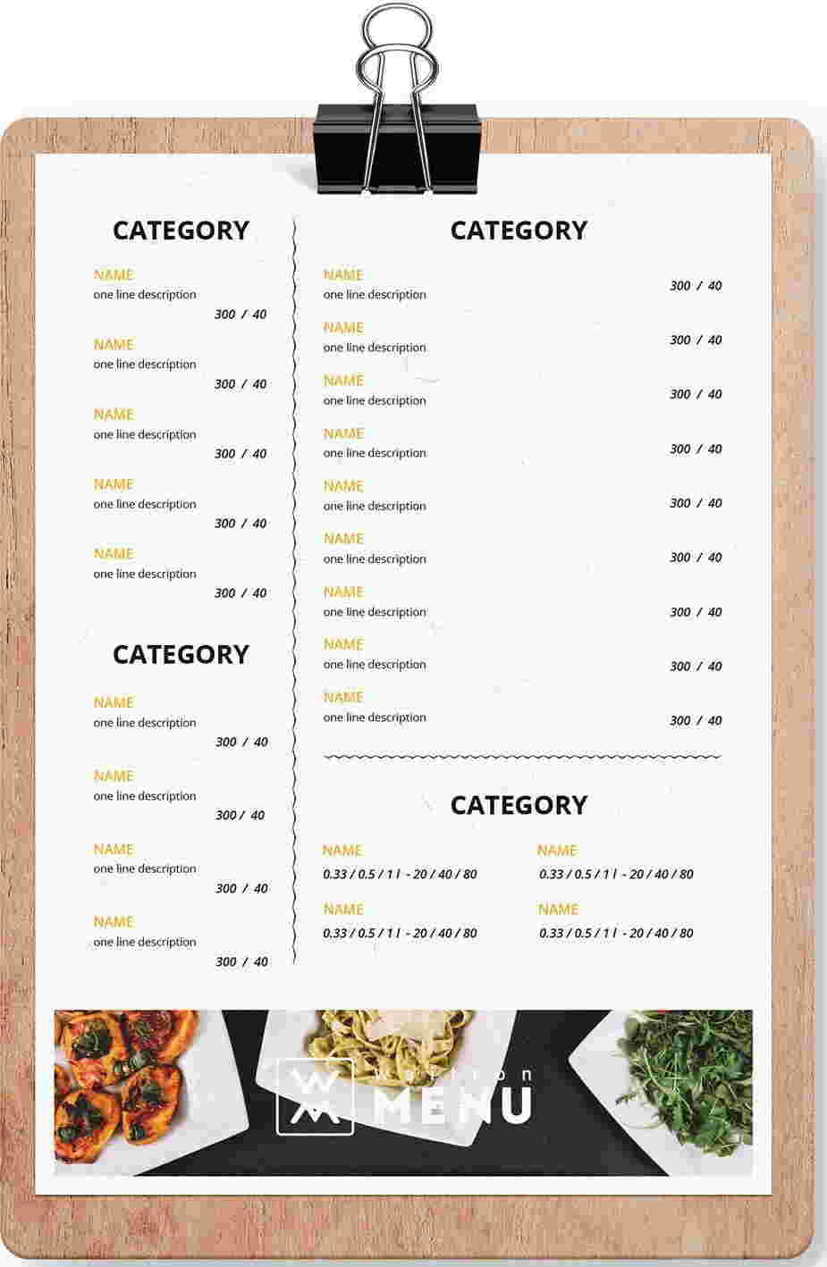 Online restaurant menu maker